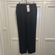 Alfred Dunner Womens USA Vintage Pull On Pants Black Stretch Size 14 NWT