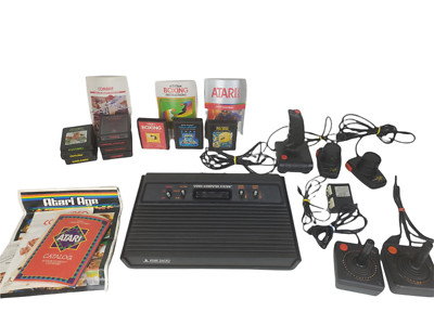Atari 2600 VADER Console Bundle W/ Cords, Controllers, 10 Games & Adapter Tested