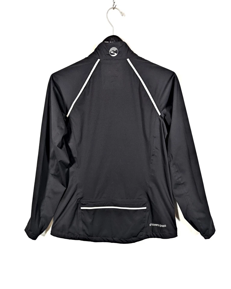 Chaqueta de Lluvia para Ciclismo Showers Pass M Impermeable Transpirable Cremallera Completa Alta Visibilidad Negra Foto 2 de 4