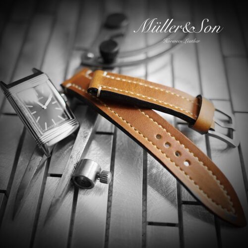 Correa de reloj Müller&Son Horween de cuero tostado de 20 mm para Jaeger-LeCoultre Reverso - Imagen 2 de 10