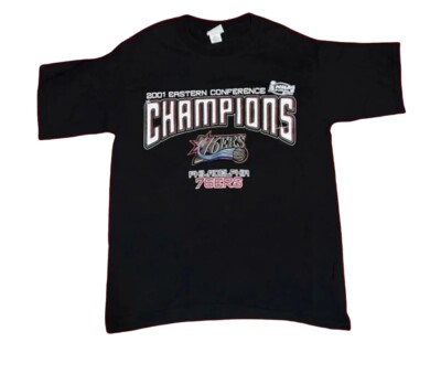 Vtg 2001 Eastern Conference Nba Finals Philadelphia 76ers T Shirt 