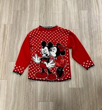 Disney Vintage Minnie and Mickey Kids Girls Sweater - 90's - Size 14/L