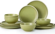 Ceramic Dinnerware Sets,Stoneware Plate and Bowl Sets, Oven Safe Dinnerware Sets
