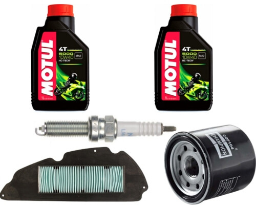 Kit Filtri Candela e 2 Litri Olio Motul 5000 10W 40 Honda SH 300 2019 2020
