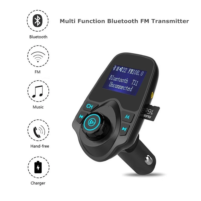Bluetooth FM transmitter Adapter Dual USB charger for Car Stereo Radios Speakers - Image 4 of 4