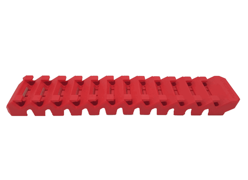 EZ RED FWR02R Flexible 12 Slot Magnetic Wrench Holder Organizer Rack, Red