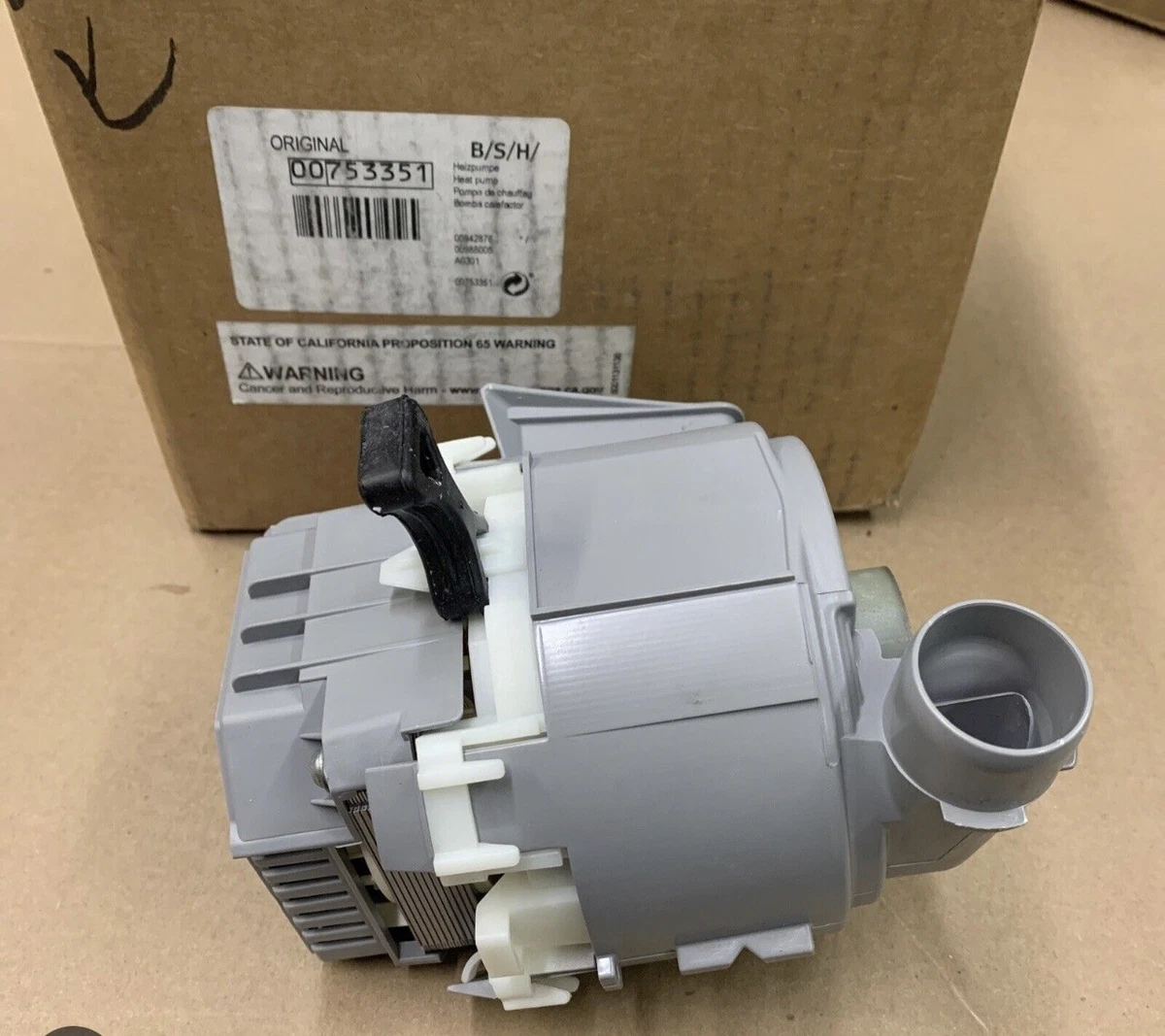 00753351 Bosch Dishwasher Circulation Pump Heater Parts Dr