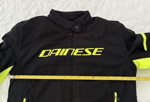 DAINESE Ladies Air Frame D1 Textile Motorcycle Jacket Black Fluro Yellow Size 44 - Picture 12 of 16