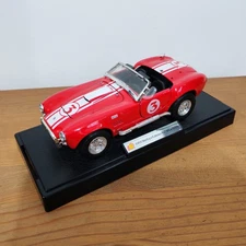 1965 Shelby Cobra 427 S/C Model Racing Car Mounted Die-cast 1:24 *Missing Bar*