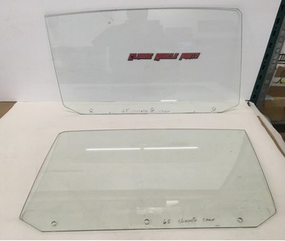 65 Chevelle Malibu GTO 442 Convertible Door Window Glass Pair