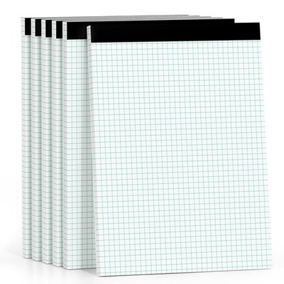 Graph Paper Pads 8.5 X 11, 4x4 Graph Ruled, 6 Pack 1/4 Graph Paper Notebooks