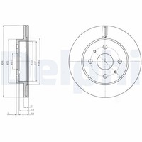 2X Delphi Bremsscheibe BG4128 FüR Sirion Cuore Daihatsu Copen Justy 4 M300 AWD 7