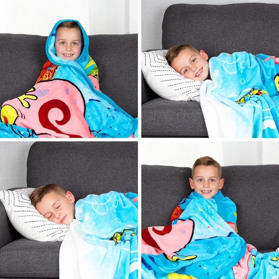 Spongebob Squarepants Oversized super Soft Throw Blanket Twin Size Plush Raschel - Image 2 of 2