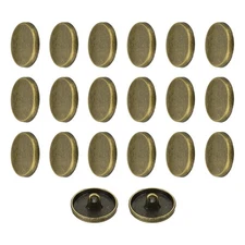 20pcs Metal Round Flat Sewing Buttons 18mm Alloy Button, Bronze