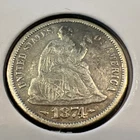 1874 w/ Arrows Seated Liberty Dime C-123