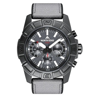 NORTH EDGE BLAZE Herren Uhr Solarbetrieben Quarz Sport Pilot 50m Stoppuhr