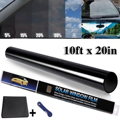 Uncut Window Tint Film Roll 20''x10ft for Car Home Office Glass 5%/15%/25%/35%VLT
