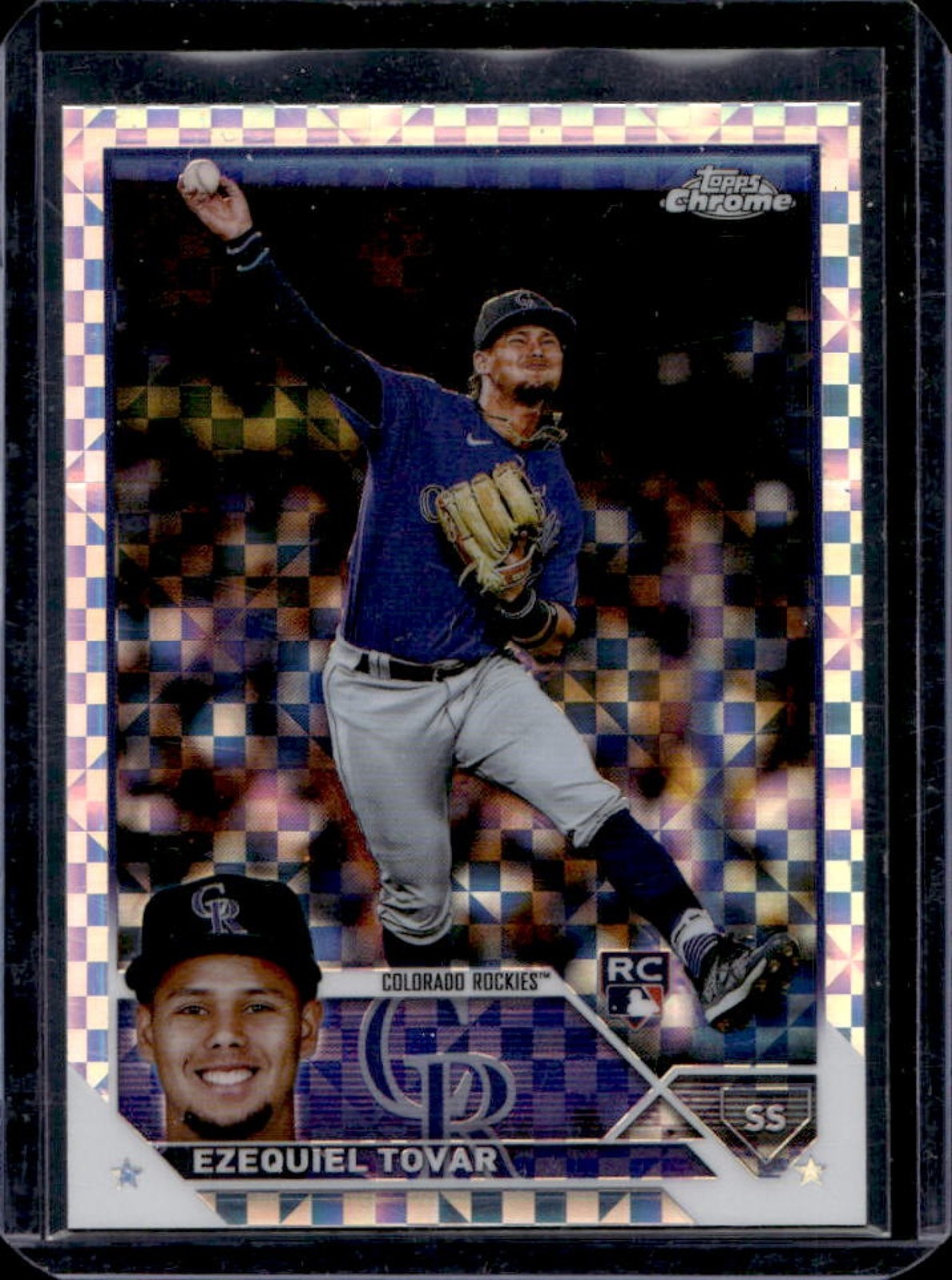 2023 Topps Chrome Ezequiel Tovar RC X-Fractor Rookie #106 Rockies