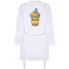'Cute Mango Bubble Tea' Adult Dressing Robe / Gown (RO054818)