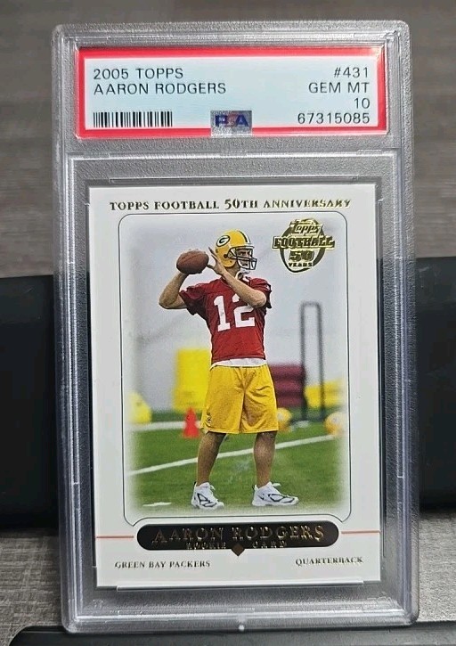 Topps 2005 Aaron Rodgers RC Base Set #431 PSA 10 Green Bay Packers