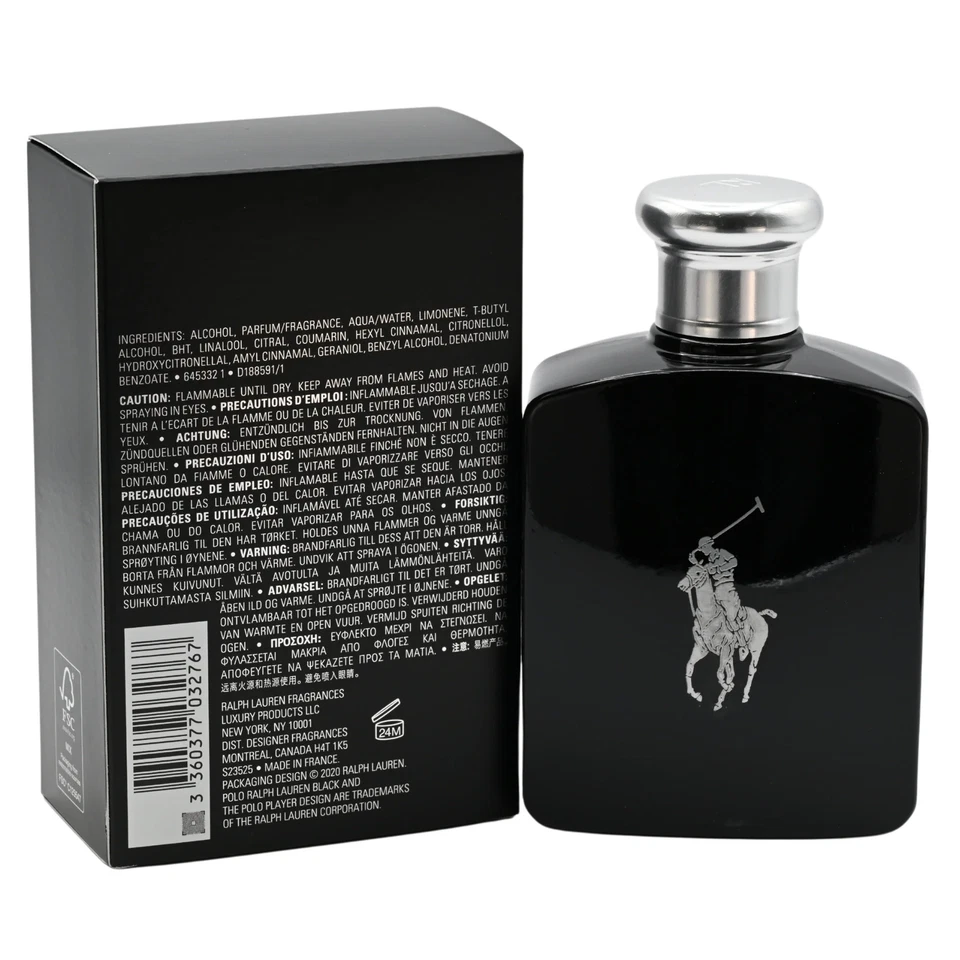 POLO BLACK by Ralph Lauren 4.2 oz edt Cologne for men New in Box - Image 4 of 4
