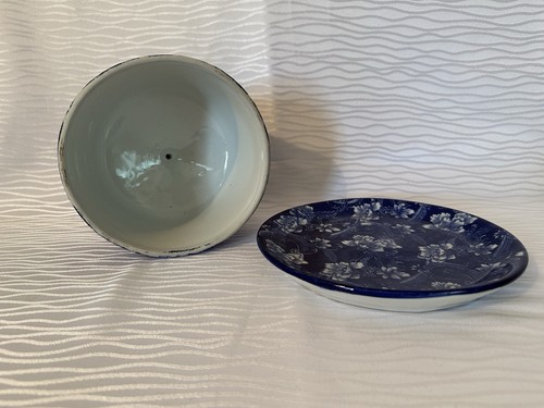Antique Victorian Ironstone Cheese Dome Floral - Picture 7 of 11