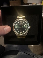 Invicta 49681 Green Dial Gold Toned Band