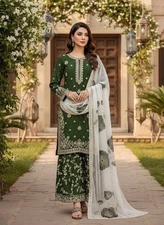 Salwar Kameez Pakistani Dress Indian Bollywood Party Wear Top Palazzo Suit