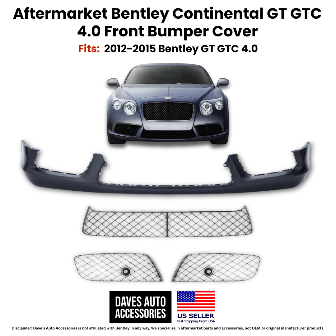 2012-2015 Bentley Continental GT Front Bumper Grille Upgrade