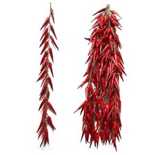5 String Chili Pepper Decor Fake Vegetables Artificial Food Dry Red Pepper