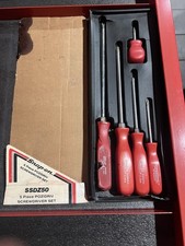 SNAP ON 5PC RED POZIDRIV SCREWDRIVER SET SSDZ50 NEW NEVER USED MADE IN THE USA