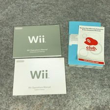 Nintendo Wii Operations Manuals System Setup Channels Settings Club Nintendo Lot