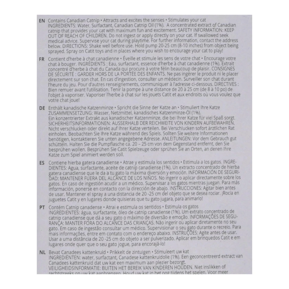  Catit Senses Catnip Spray 2oz Made in Canada  - Image 4 of 4