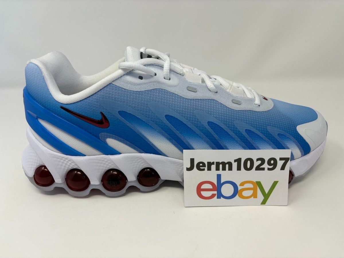 New Men's Nike Air Max DN8 White Red Light Photo Blue Size 9.5