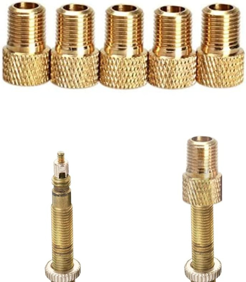 Presta to Schrader Valve Adapter for Bike, Inflate Presta Valve Tire with Air Co