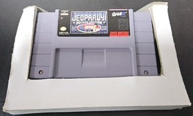 Jeopardy! Deluxe Edition (SNES) Super Nintendo NES Complete in Box 1993 CIB