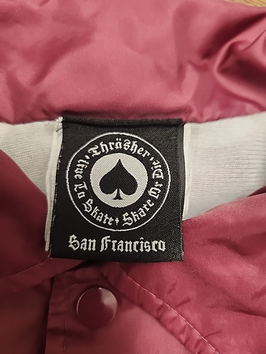 Thrasher Magazine Skate Jacket Men M Medium Burgundy Maroon
