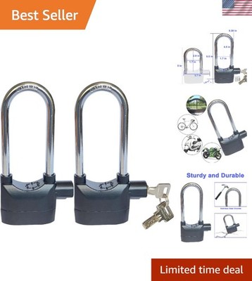 Universal Long Cross-Beam Alarm Lock with 110dBA Siren - Keyed Security System