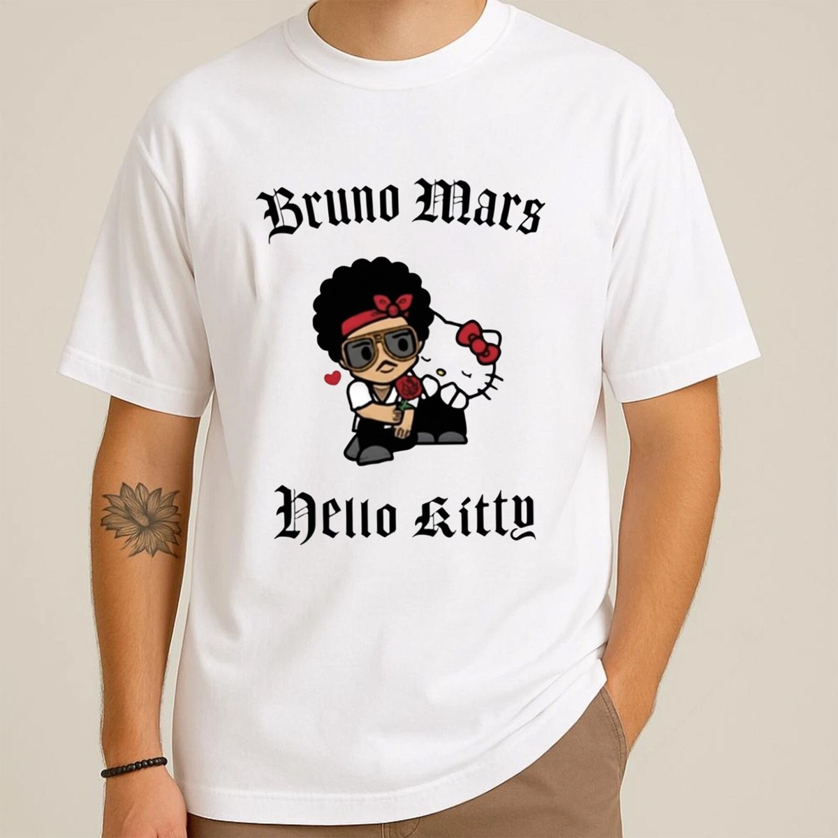 Bruno Mars Hello Kitty The Romantic Tour 2026 Graphic TShirt | eBay
