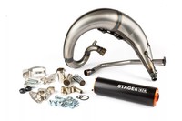 Auspuff Stage6 Streetrace High Mount CNC Orange / Schwarz Derbi Senda