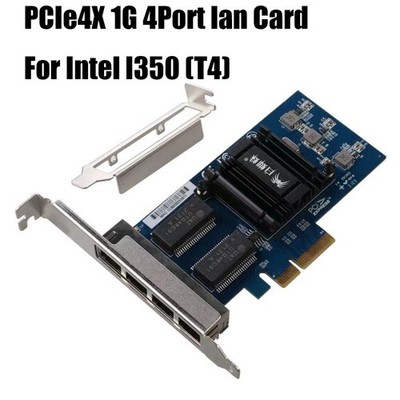 Intel i350-T4 Quad Port lan Card 1G Gigabit PCIe 4x RJ45 NIC pfSense ESXi Server