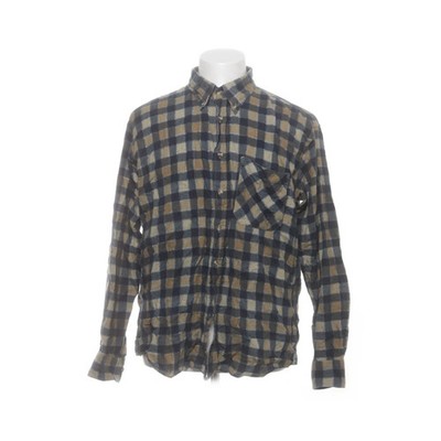 Flanellhemd, Größe: XL, Blau/Beige/Grau, Baumwolle, Karo, Flanell, Herren #JgA