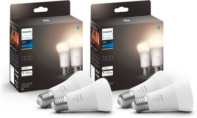 Philips Hue White E27 Lampe 4 Pack 4x1055lm, dimmbar, warmweißes Licht
