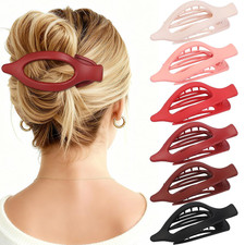 Flat Hair Clips for Women - 6 PCS French Flat Claw Clips Medium Hair Clips for G