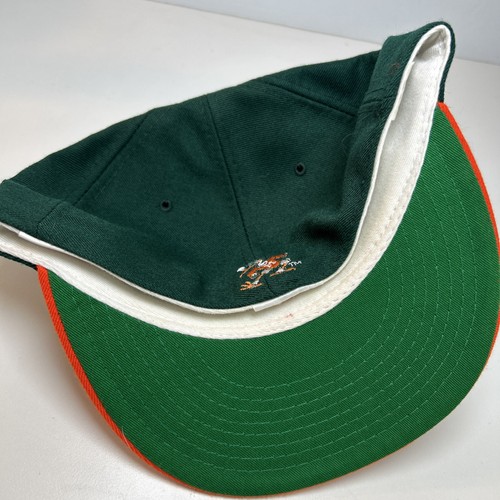 Cappello berretto vintage anni 90 NCAA Miami Hurricanes vecchio inglese nuova epoca lana aderente - Foto 10 di 14