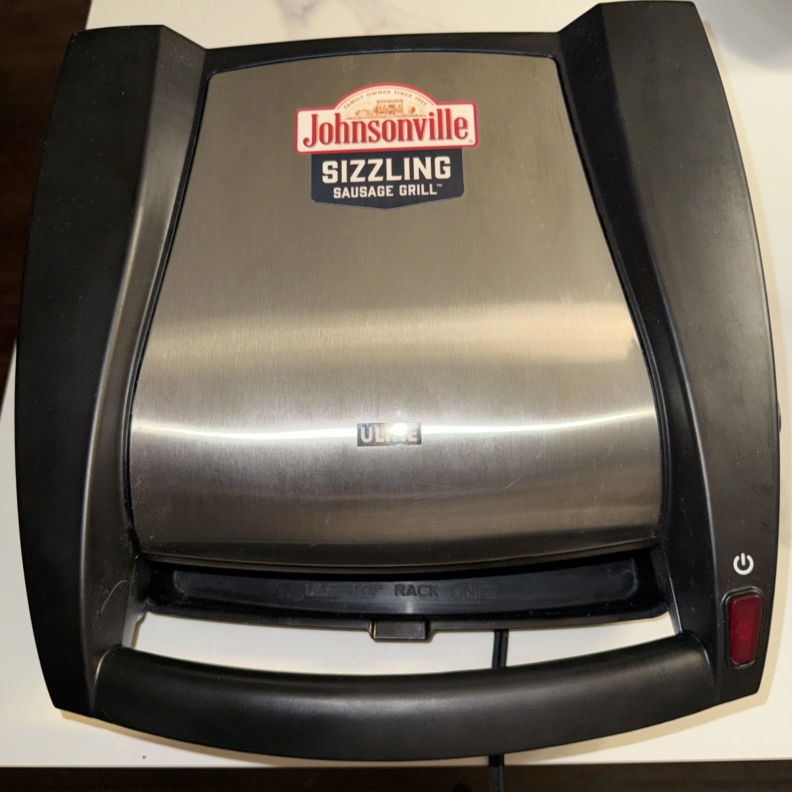 Johnsonville Sizzling Sausage Grill Indoor Electric Uline BTG-0498 W/ DRIP TRAY