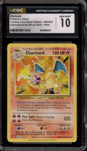 Pokemon Charizard Classic Charizard & Ho-Oh ex Deck Holo #003 CGC 10 Gem Mint