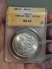 1887- P Morgan Silver Dollar MS63 VAM 12 DDO Top 100 ANACS