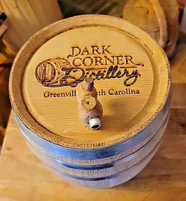 Dark Corner Distillery Greenville SC Bourbon Whiskey Barrel 2 Liter (?)