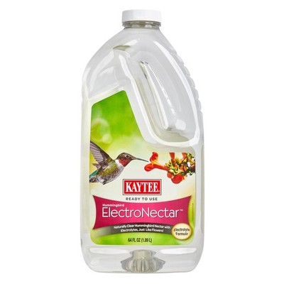 Kaytee Hummingbird ElectroNectar Wild Bird Food, 64 Fl Oz (Pack of 1), Clear